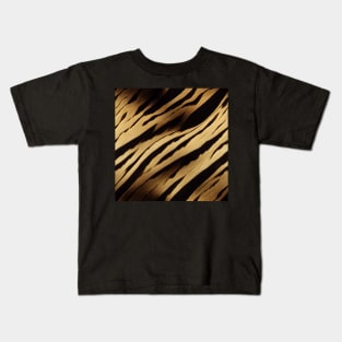 Stylized Tiger Fur - Printed Faux Hide #15 Kids T-Shirt